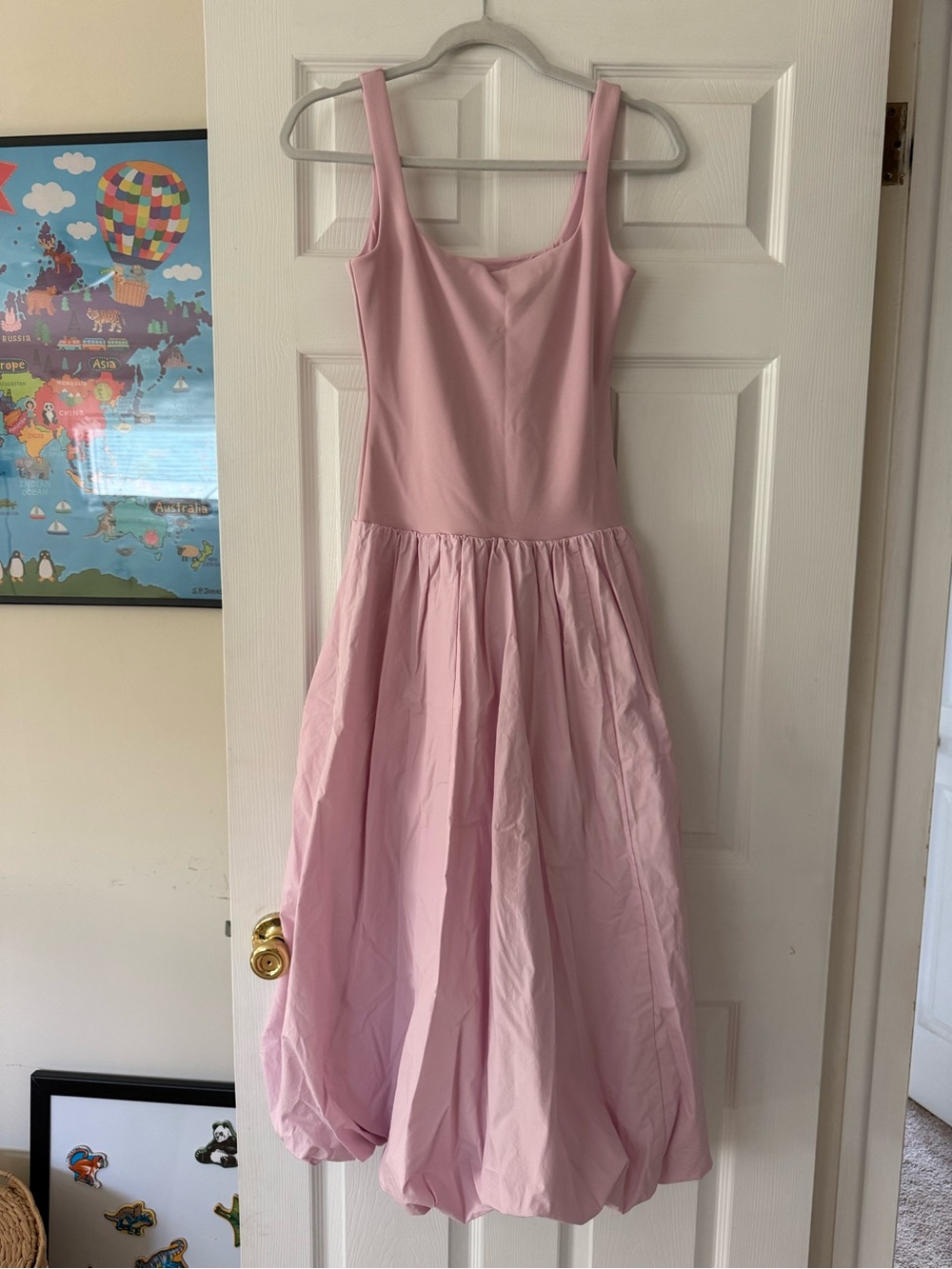 New Abercrombie & Fitch Pink Sleeveless Bubble Hem Dress
